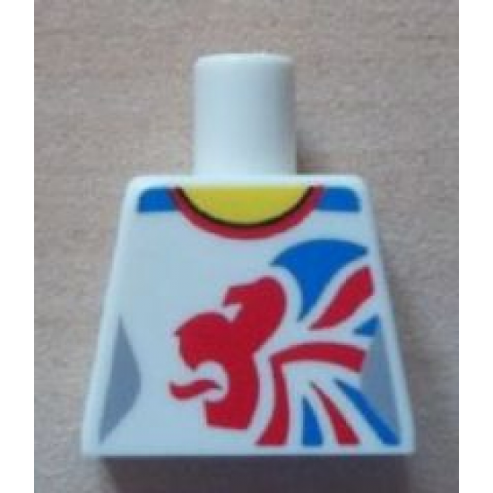 Torso Gymnast Leotard with Large Red and Blue Team GB Logo Pattern