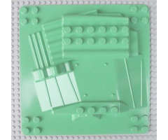 Duplo, Baseplate Raised 12 x 12 with Four Studs in Each Corner (Set 7437)