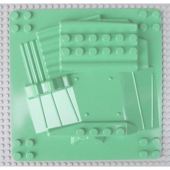 Duplo, Baseplate Raised 12 x 12 with Four Studs in Each Corner (Set 7437)