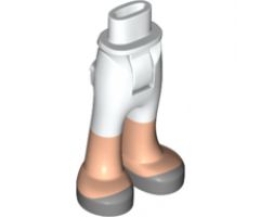 Mini Doll, Legs with Hips and Trousers with Back Pockets Shorts with Light Nougat Legs and Silver Shoes Pattern