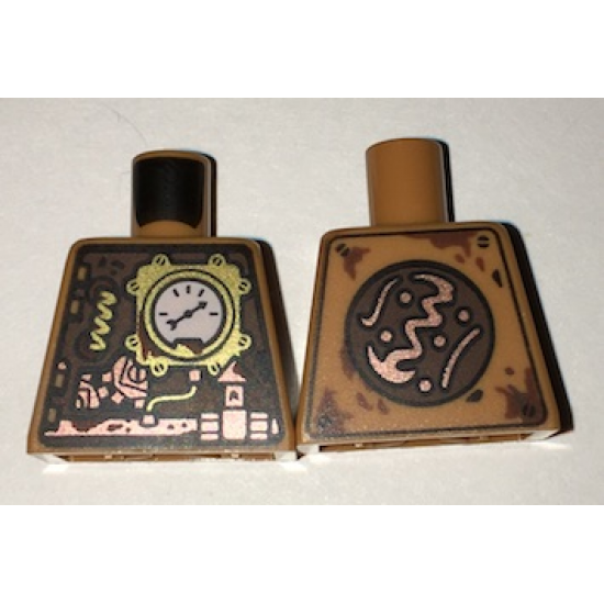 Torso Gold and Copper Clockwork Robot Front and Back Pattern