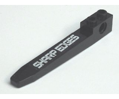 Technic Forklift Fork with 'SHARP EDGES' Left Pattern (Sticker) - Set 7709