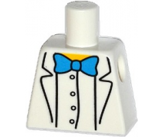 Torso Simpsons Lab Coat with Blue Bow Tie Pattern