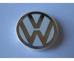 Tile, Round 2 x 2 with VW Logo Pattern (Sticker) - Set 10220