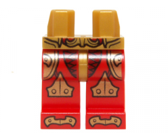 Hips and Red Legs with Gold Belt, Armor with Scales and Gold Knee Pads Pattern