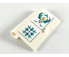 Door 1 x 3 x 4 Left - Open Between Top and Bottom Hinge with Ornate Arendelle Pattern (Sticker) - Set 41167