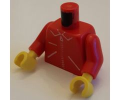Torso Zipper Straight on Jacket Pattern / Red Arms / Yellow Hands