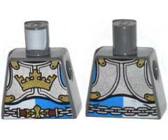 Torso Castle King's Knight Breastplate with Crown, Chain Belt Pattern