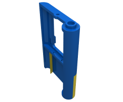 Door 1 x 4 x 5 Train Left with Yellow Bottom Half Pattern