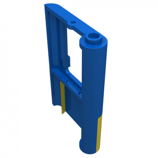 Door 1 x 4 x 5 Train Left with Yellow Bottom Half Pattern