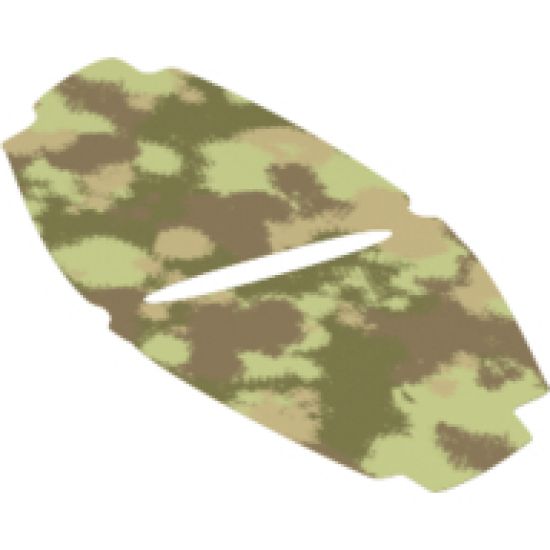 Minifigure, Body Wear Poncho Cloth with Camouflage Pattern