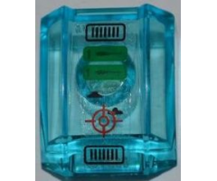 Slope, Curved 2 x 2 Lip with Grilles and Target Pattern (Sticker) - Set 7050