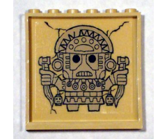 Panel 1 x 6 x 5 with Idol Pattern Upright (Sticker) - Set 7623