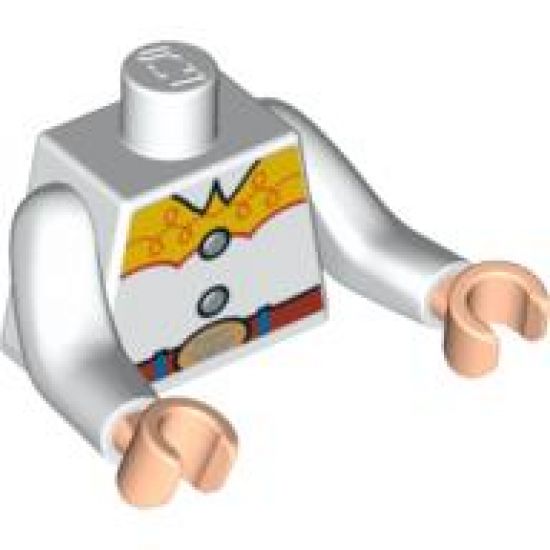 Torso Western Outfit Female Pattern (Jessie) / White Arms LONG / Light Nougat Hands
