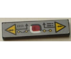 Tile 1 x 4 with Circuit Board Pattern Model Right Side (Sticker) - Sets 8482 / 8483