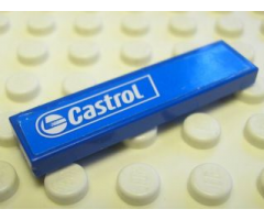Tile 1 x 4 with 'Castrol' Pattern, Model Left (Sticker) - Set 8374