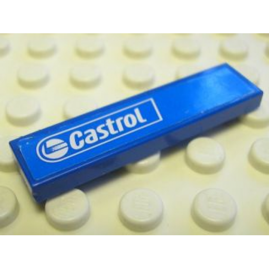 Tile 1 x 4 with 'Castrol' Pattern, Model Left (Sticker) - Set 8374