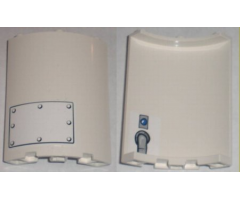 Cylinder Quarter 4 x 4 x 6 with Metal Plate Outside and Pipe with Button Inside Pattern (Stickers) - Set 3831