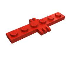 Hinge Plate 1 x 6 with 2 and 3 Fingers On Sides
