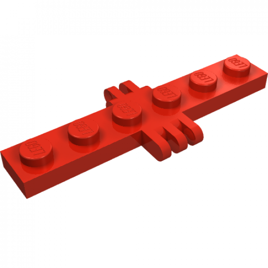 Hinge Plate 1 x 6 with 2 and 3 Fingers On Sides