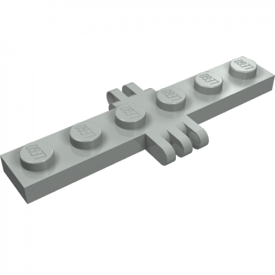 Hinge Plate 1 x 6 with 2 and 3 Fingers On Sides