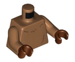 Torso with Reddish Brown Fur Lines Pattern / Medium Nougat Arms / Reddish Brown Hands