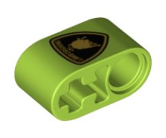 Technic, Liftarm 1 x 2 Thick with Pin Hole and Axle Hole with Lamborghini Bull Logo Pattern