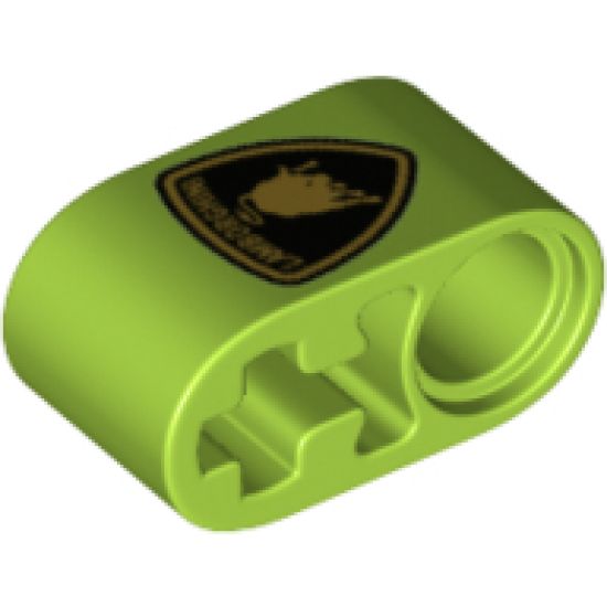 Technic, Liftarm 1 x 2 Thick with Pin Hole and Axle Hole with Lamborghini Bull Logo Pattern