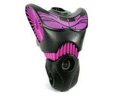 Galidor Torso Gorm with Purple Ribbed Sockets and Midriff, and Purple Chest Pattern
