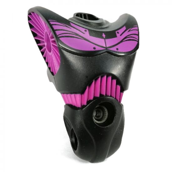 Galidor Torso Gorm with Purple Ribbed Sockets and Midriff, and Purple Chest Pattern