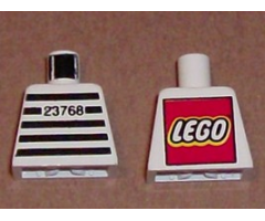Torso Jail Stripes with Number 23768 Pattern - LEGO Logo on Back