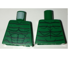 Torso Spider-Man Bare Chest with Muscles and Black Lines Front and Back Pattern (Scorpion)