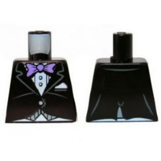 Torso Batman Jacket Formal with Lavender Bow Tie Pattern
