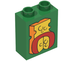 Duplo, Brick 1 x 2 x 2 with Two Cheese Pattern