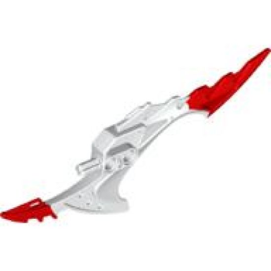 Bionicle Weapon Shark Tooth Blade with Marbled Red Tips Pattern