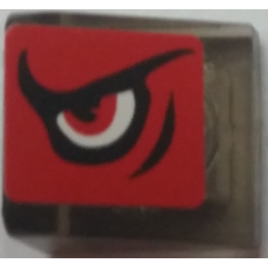 Slope 30 1 x 1 x 2/3 with Angry Red Eye Pattern Model Left Side (Sticker) - Set 8182