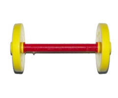 Wheel Fabuland Pair Large with Center Stud fixed on Axle