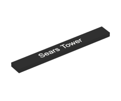 Tile 1 x 8 with 'Sears Tower' Pattern