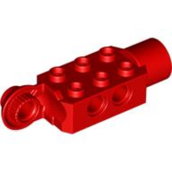 Technic, Brick Modified 2 x 3 with Pin Holes, Rotation Joint Ball Half (Vertical Side), Rotation Joint Socket
