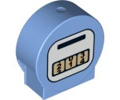 Duplo, Brick 1 x 3 x 2 Round Top with Gas/Fuel Pump Gauge Pattern