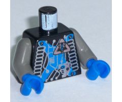 Torso Space Insectoids Blue X with Hose on Sides Pattern / Dark Gray Arms / Blue Hands