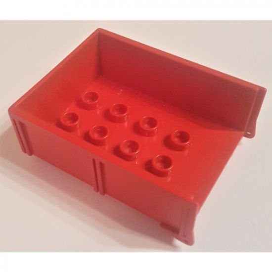 Duplo, Vehicle Trailer Bed with 8 Studs without Back Sill