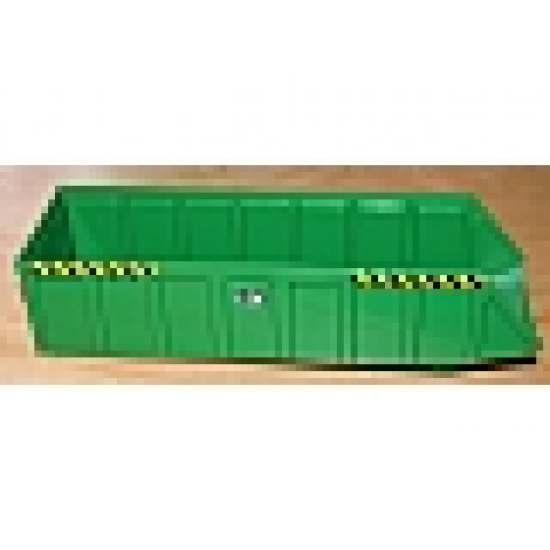 Vehicle Tipper Bed 24 x 7 with 'L.C.B.' and Black and Yellow Danger Stripes Pattern on Both Sides (6 Stickers) - Set 7998