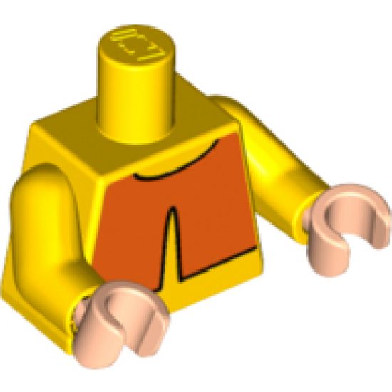 Torso Avatar Orange Overshirt Pattern / Yellow Arms / Light Nougat Hands