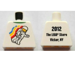 Torso Classic Space Minifigure Floating Front, 2012 The LEGO Store Victor, NY Back Pattern