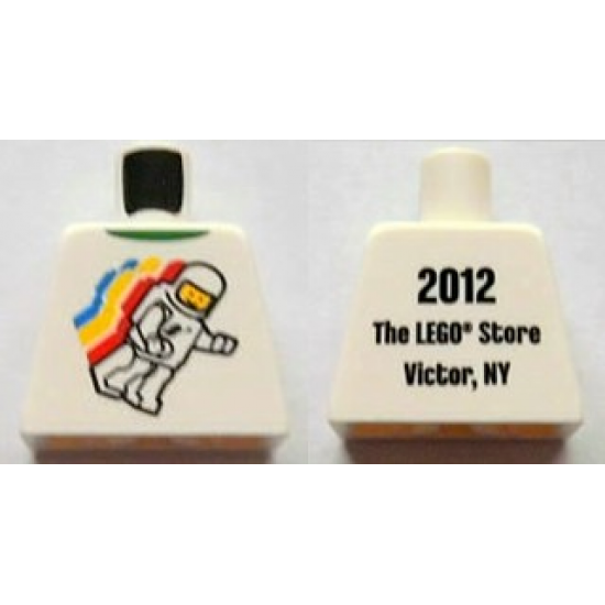 Torso Classic Space Minifigure Floating Front, 2012 The LEGO Store Victor, NY Back Pattern