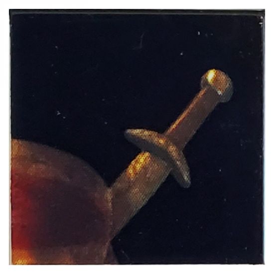 Tile 2 x 2 with Sword Handle Pattern in Upper Right Corner