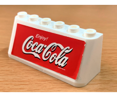 Windscreen 2 x 6 x 2 with 'Enjoy!' and White Coca-Cola Logo on Red Background Pattern (Sticker)