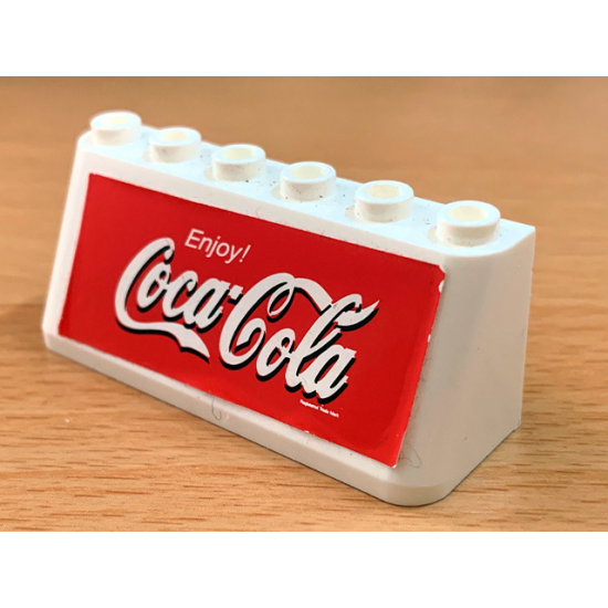 Windscreen 2 x 6 x 2 with 'Enjoy!' and White Coca-Cola Logo on Red Background Pattern (Sticker)