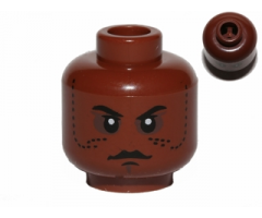 Minifigure, Head Alien with Black Mouth and Dots on Cheeks Pattern (SW Agen Kolar) - Blocked Open Stud
